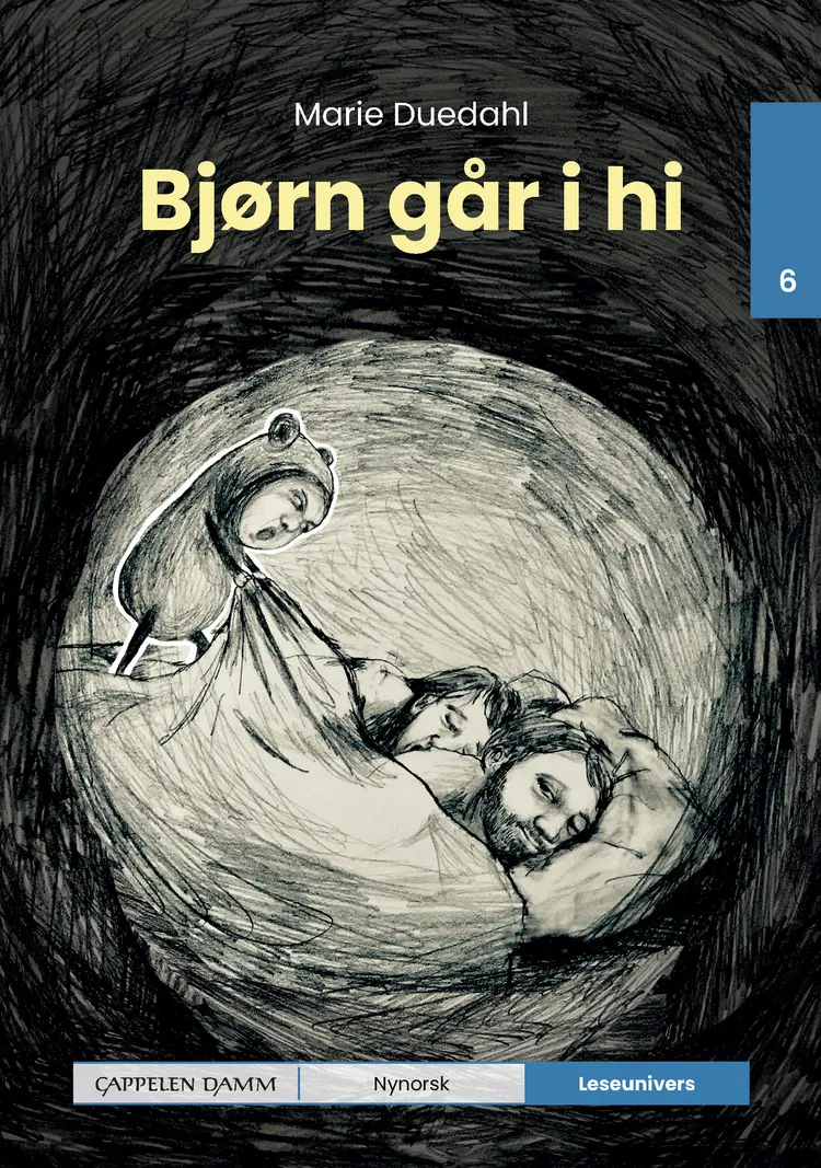 Omslag Leseunivers 6: Bjørn går i hi av Marie Duedahl (Innbundet)