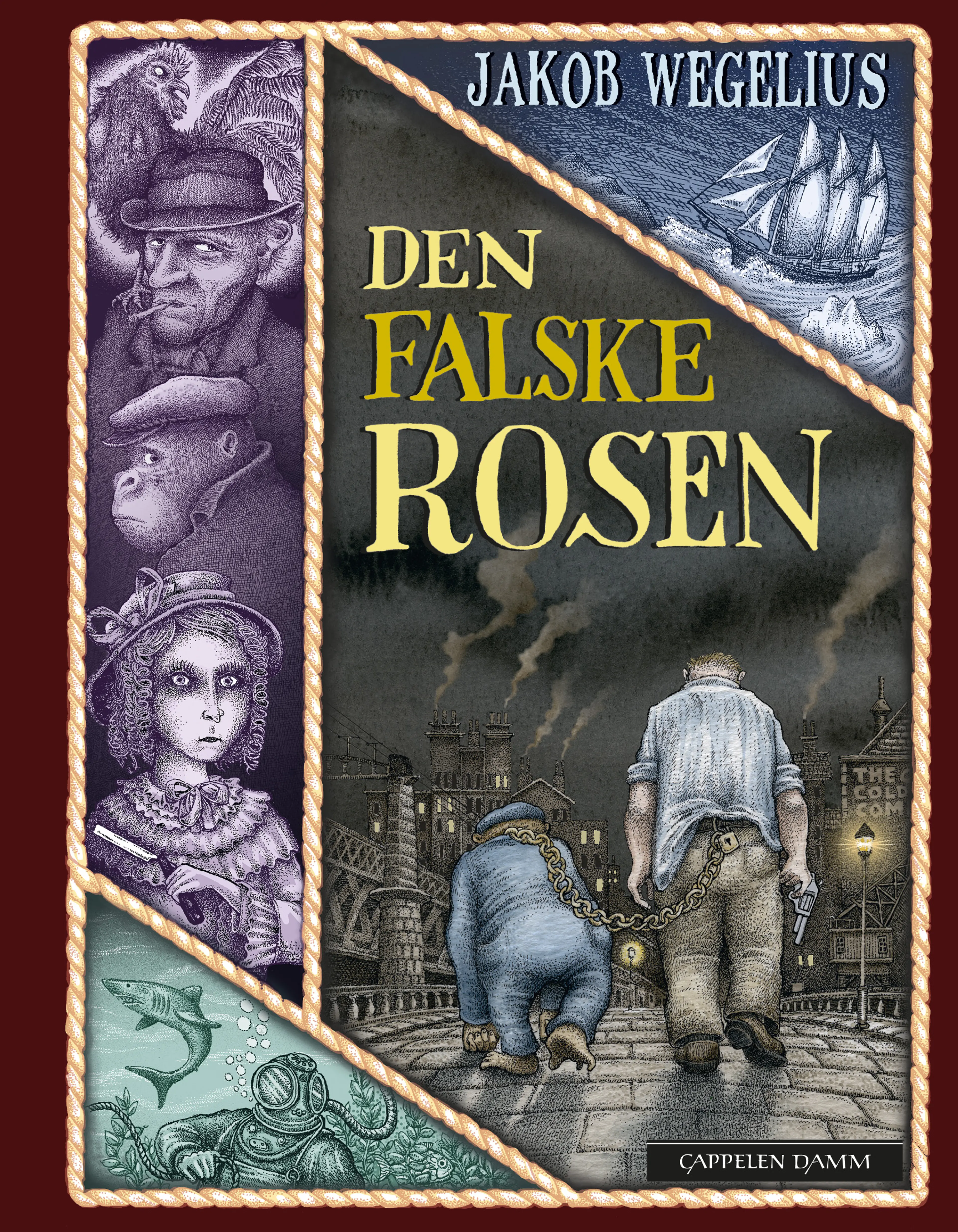 Omslag Den falske rosen av Jakob Wegelius (Innbundet)