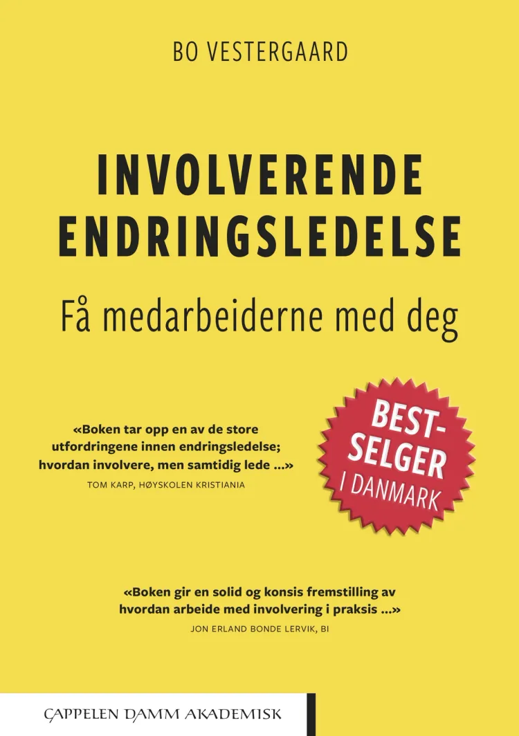 Omslag Involverende endringsledelse av Bo Vestergaard (Heftet)