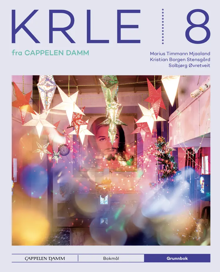 Omslag KRLE 8 fra Cappelen Damm Grunnbok av Marius Timmann Mjaaland, Kristian Stensgård og Solbjørg Øvretveit (Innbundet)