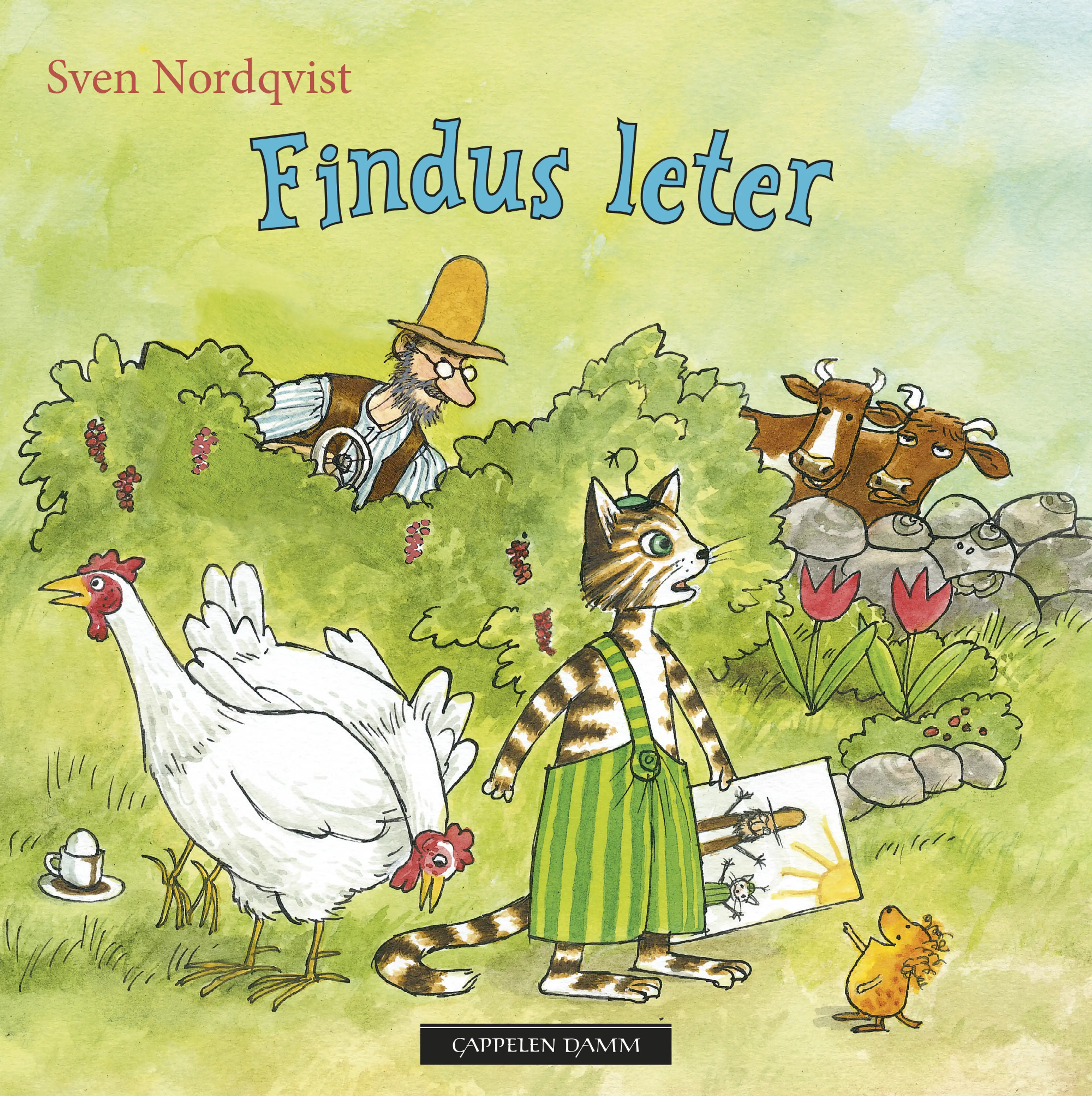 Omslag Gubben og katten: Findus leter av Sven Nordqvist (Innbundet)