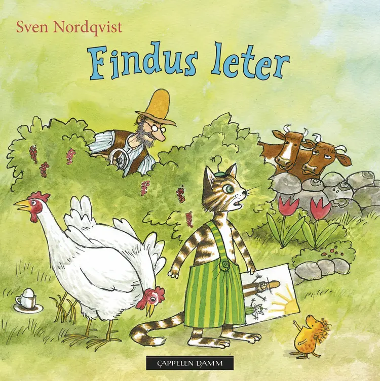 Omslag Gubben og katten: Findus leter av Sven Nordqvist (Innbundet)
