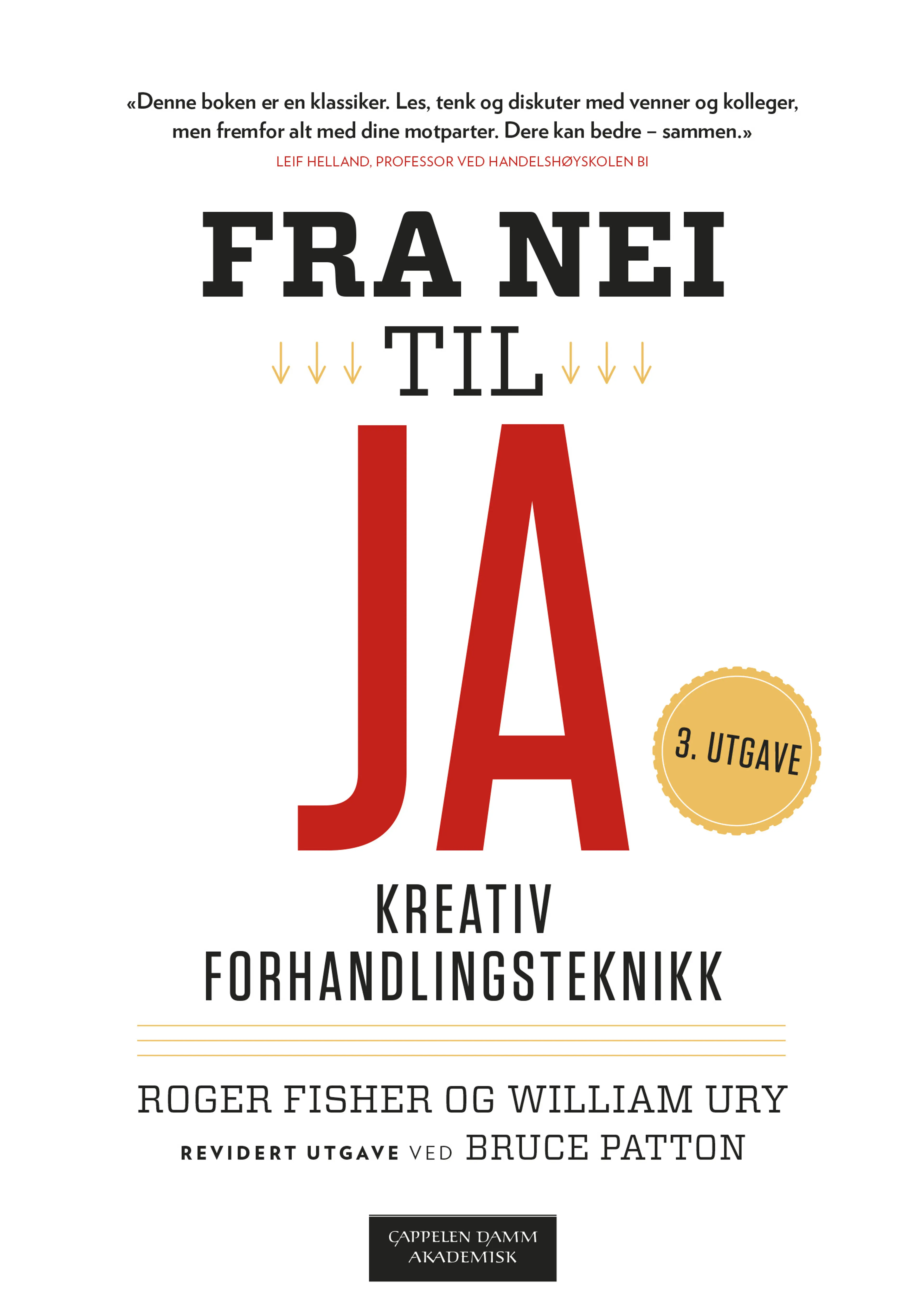 Omslag Fra nei til ja av Bruce Patton, Roger Fisher og William Ury (Heftet)