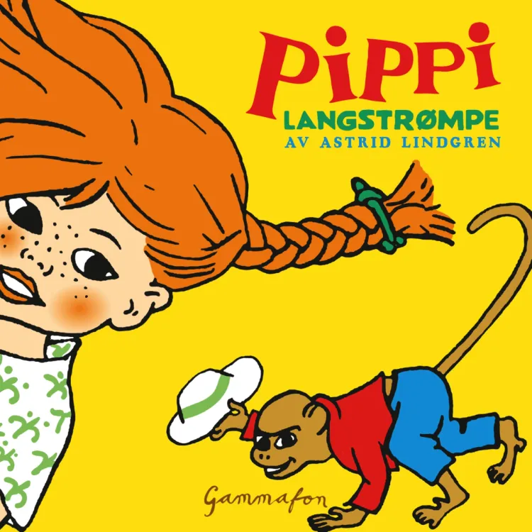Omslag Pippi Langstrømpe av Astrid Lindgren (Lydbok)