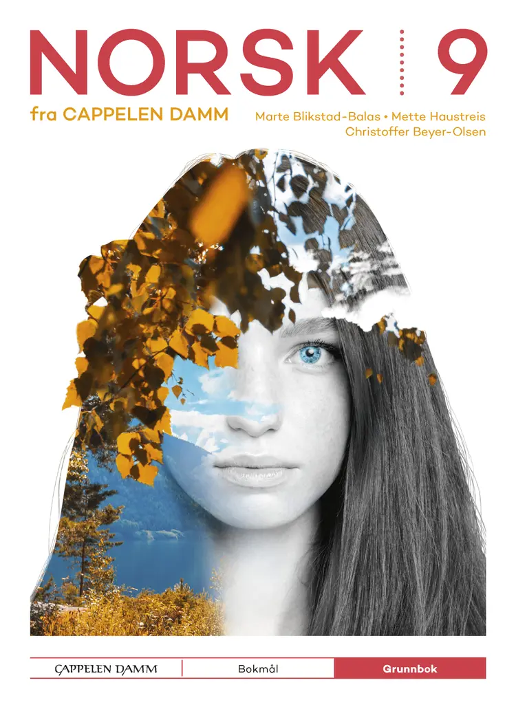 Omslag Norsk 9 fra Cappelen Damm Grunnbok av Marte Blikstad-Balas, Christoffer Beyer-Olsen og Mette Haustreis (Innbundet)