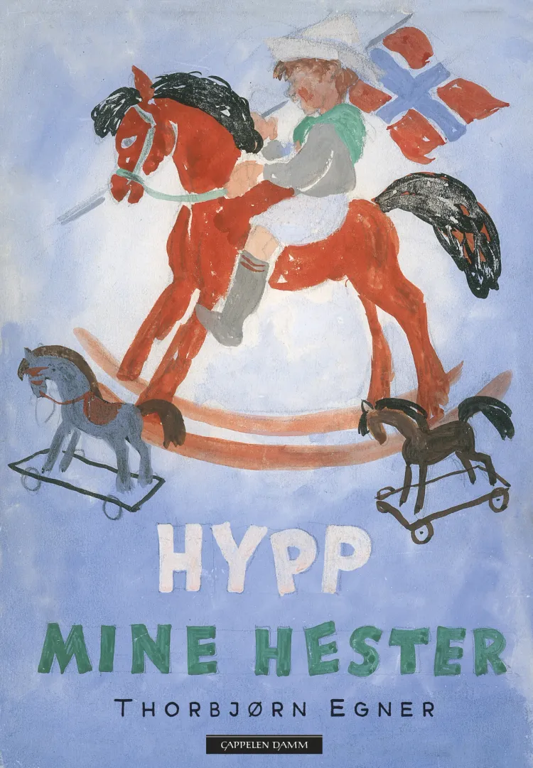 Omslag Hypp, mine hester av Thorbjørn Egner (Innbundet)