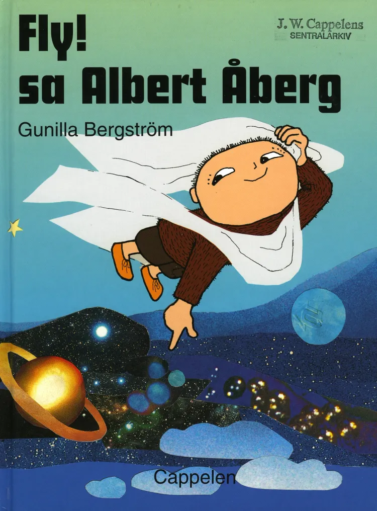 Omslag Fly! sa Albert Åberg av Gunilla Bergström (Innbundet)