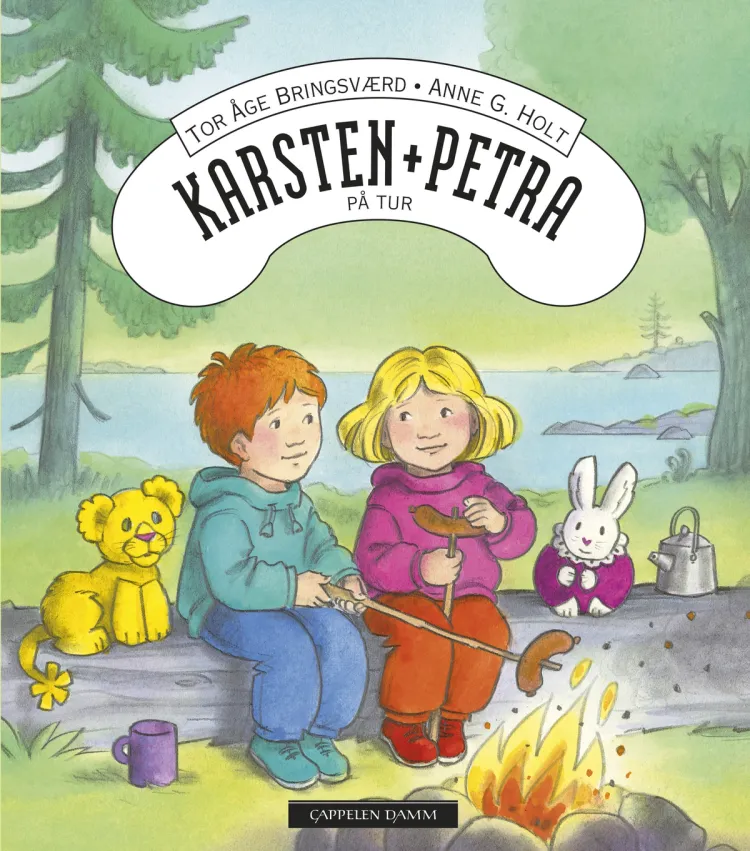 Omslag Karsten og Petra på tur av Tor Åge Bringsværd (Innbundet)