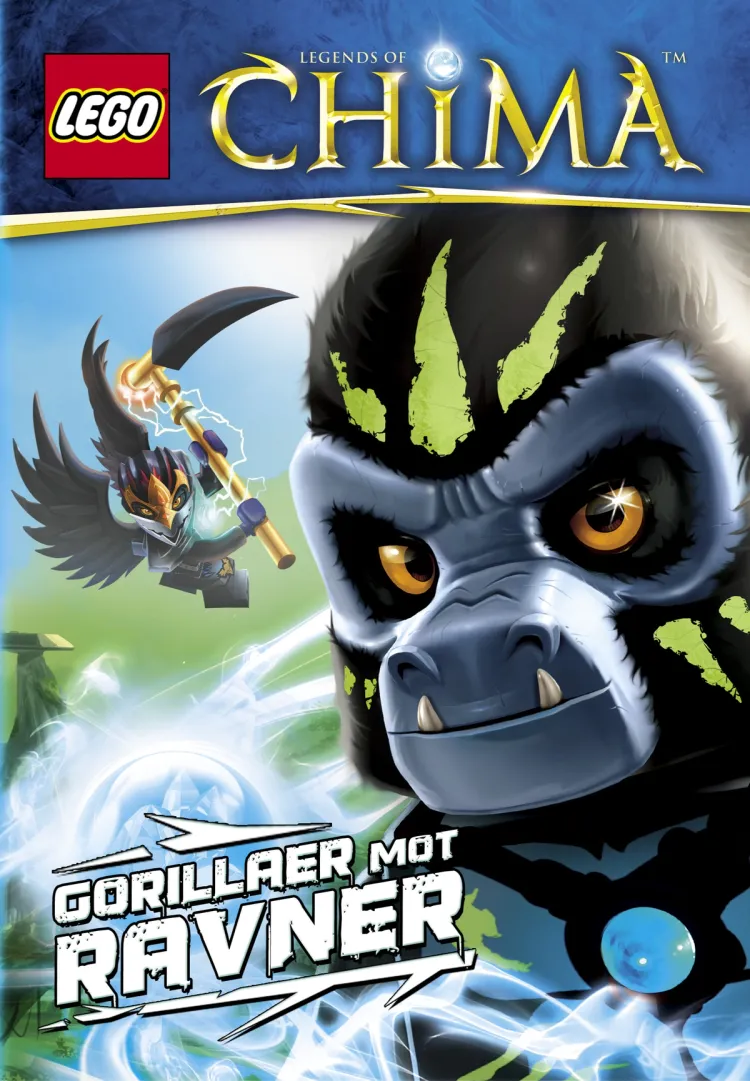 Omslag LEGO® LEGENDS OF CHIMA™ - Gorillaer mot ravner (Innbundet)