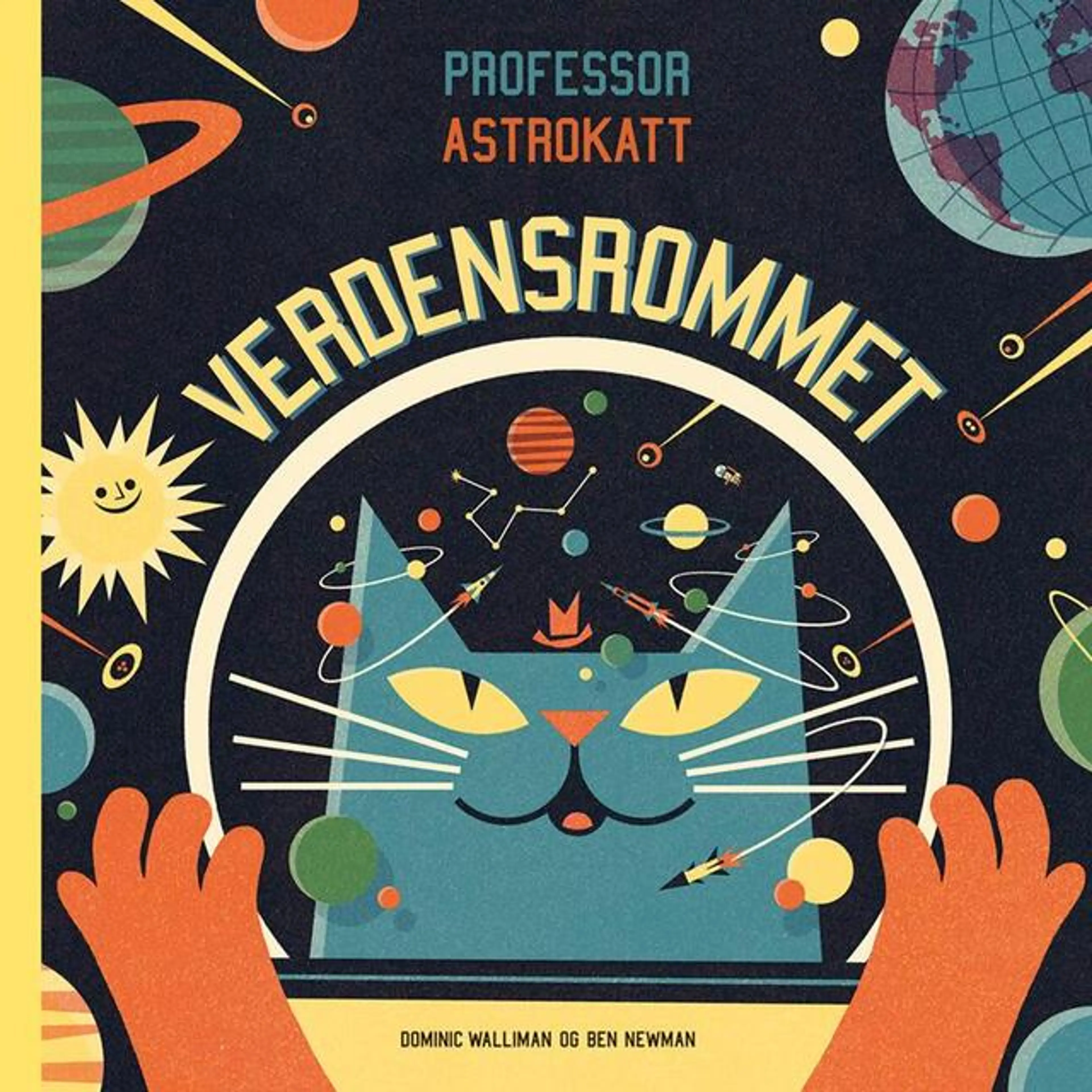 Omslag Professor Astrokatt av Dominic Walliman (Innbundet)