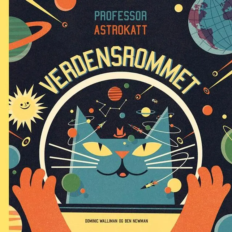 Omslag Professor Astrokatt av Dominic Walliman (Innbundet)
