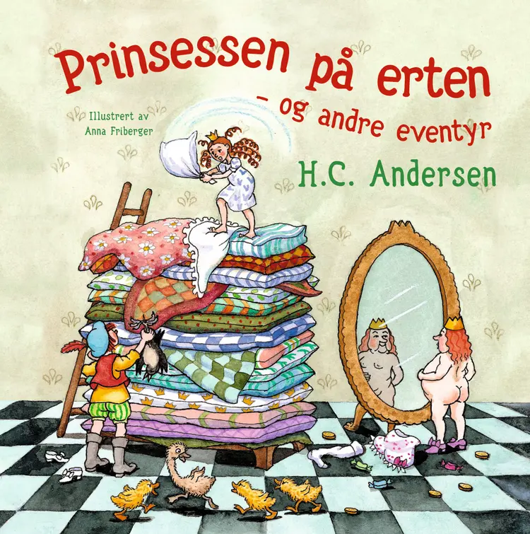 Omslag Prinsessen på erten - og andre eventyr av H. C. Andersen (Innbundet)
