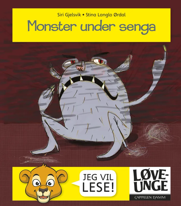 Omslag Løveunge - Monster under senga av Siri Gjelsvik (Innbundet)