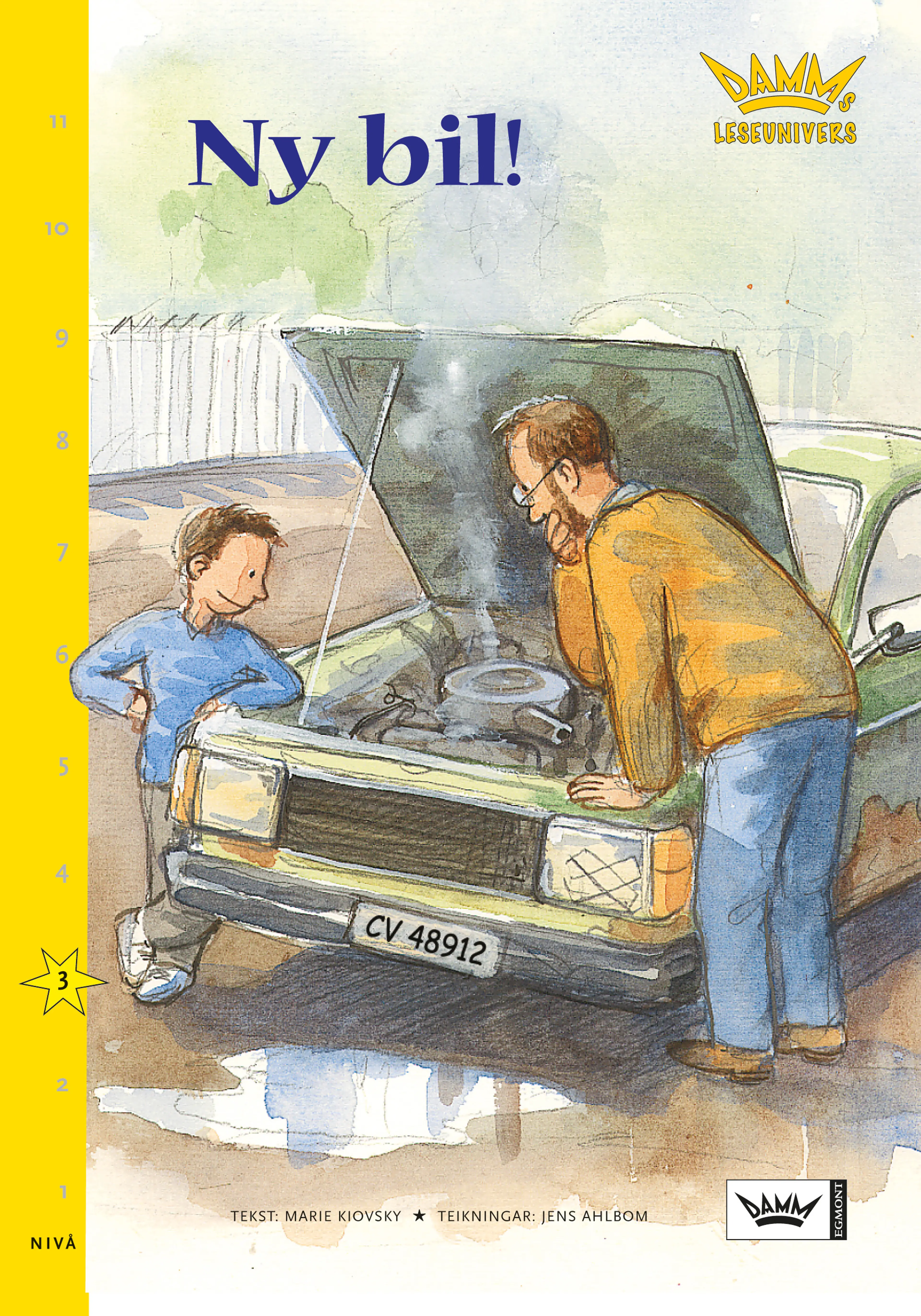 Omslag Damms leseunivers 1: Ny bil av Marie Kiovsky (Heftet)