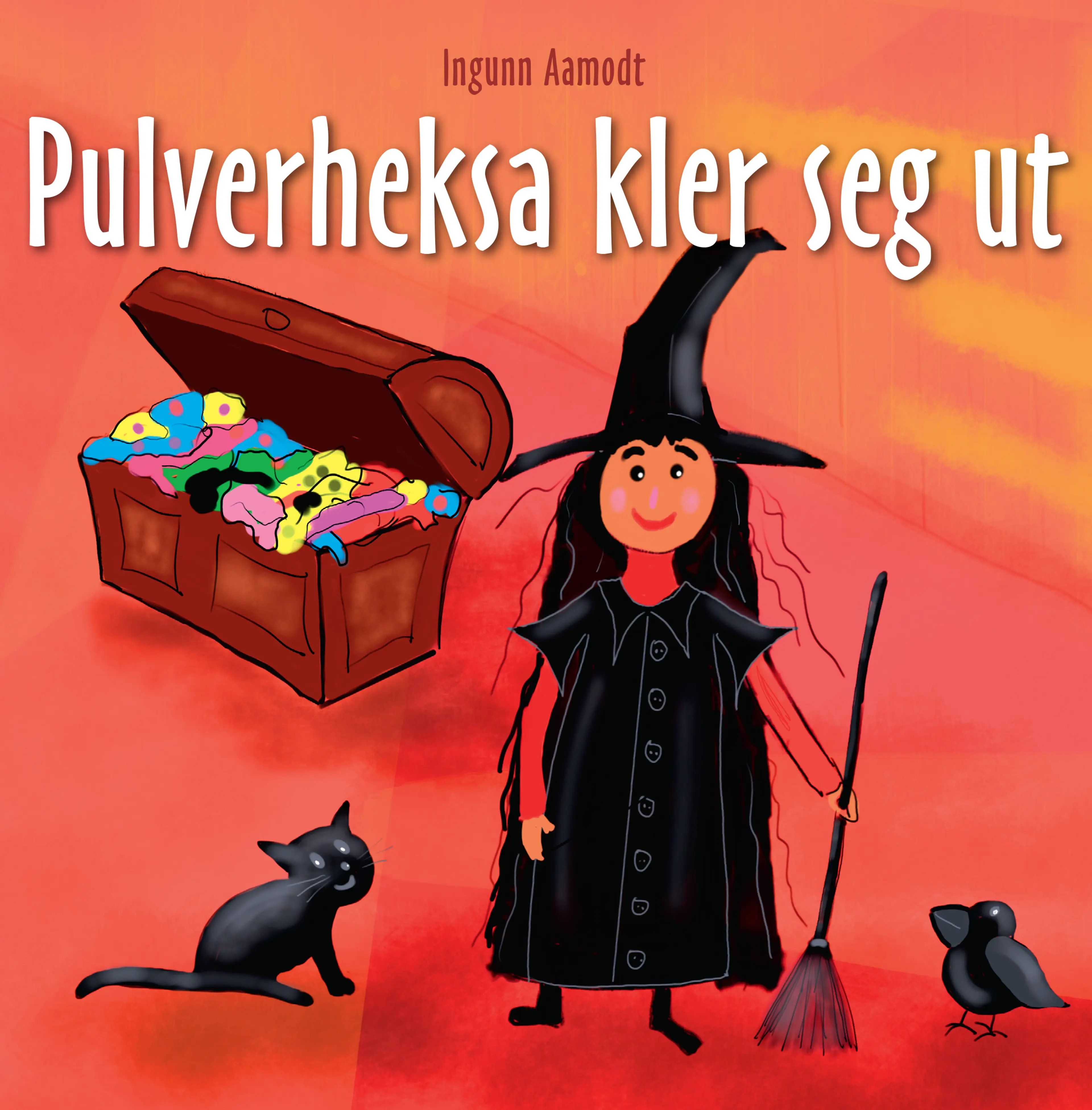 Omslag Pulverheksa kler seg ut av Ingunn Aamodt (CD)