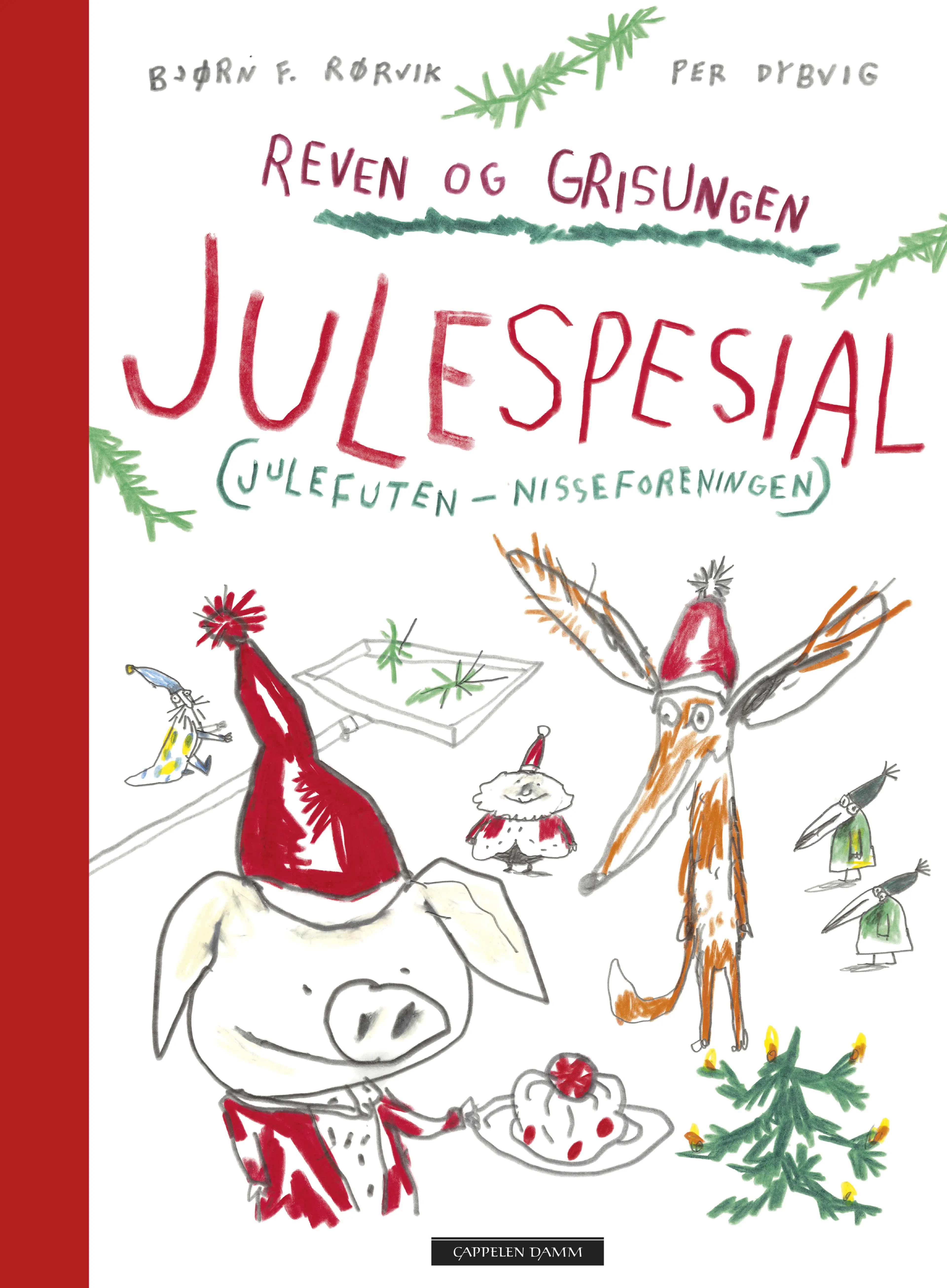 Omslag Reven og Grisungen Julespesial - to bøker i en av Bjørn F. Rørvik (Innbundet)