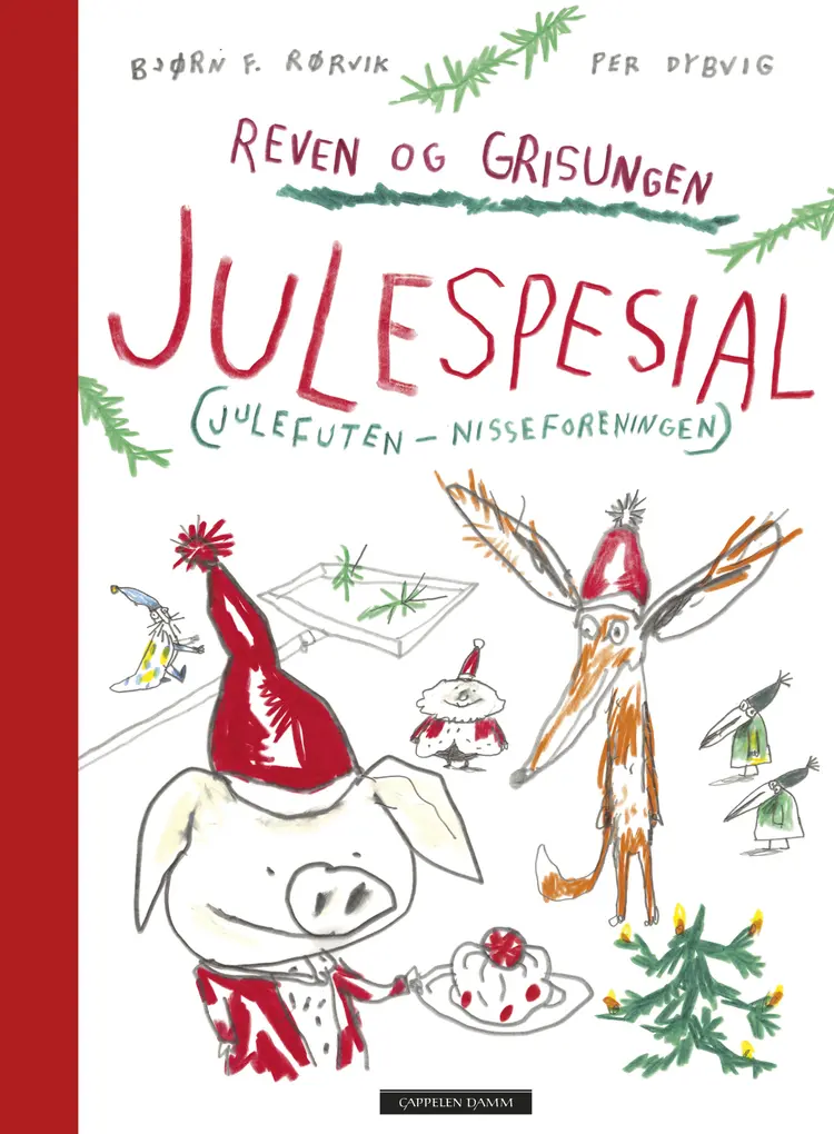 Omslag Reven og Grisungen Julespesial - to bøker i en av Bjørn F. Rørvik (Innbundet)
