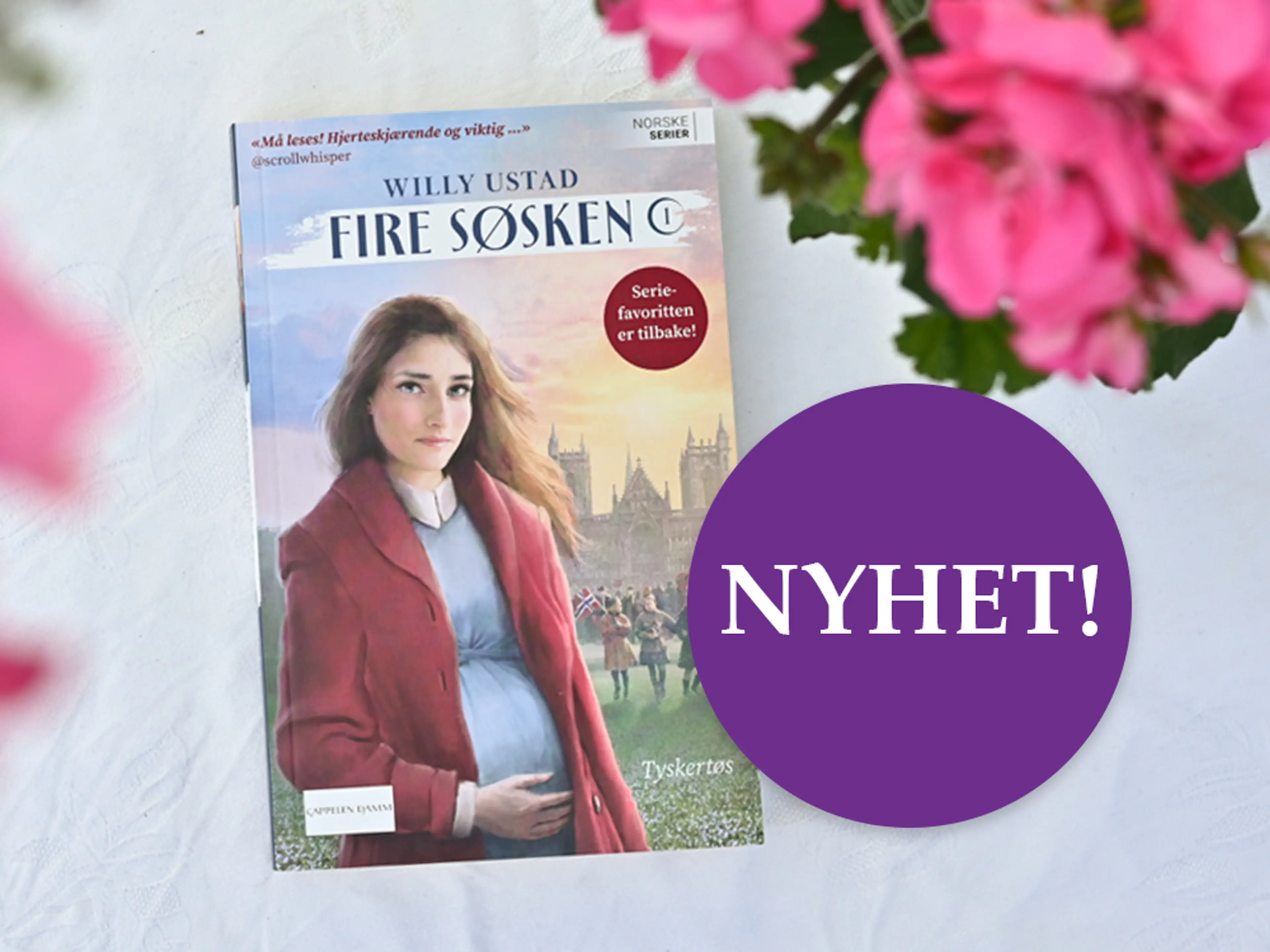 Foto av første bok i serien Fire søsken