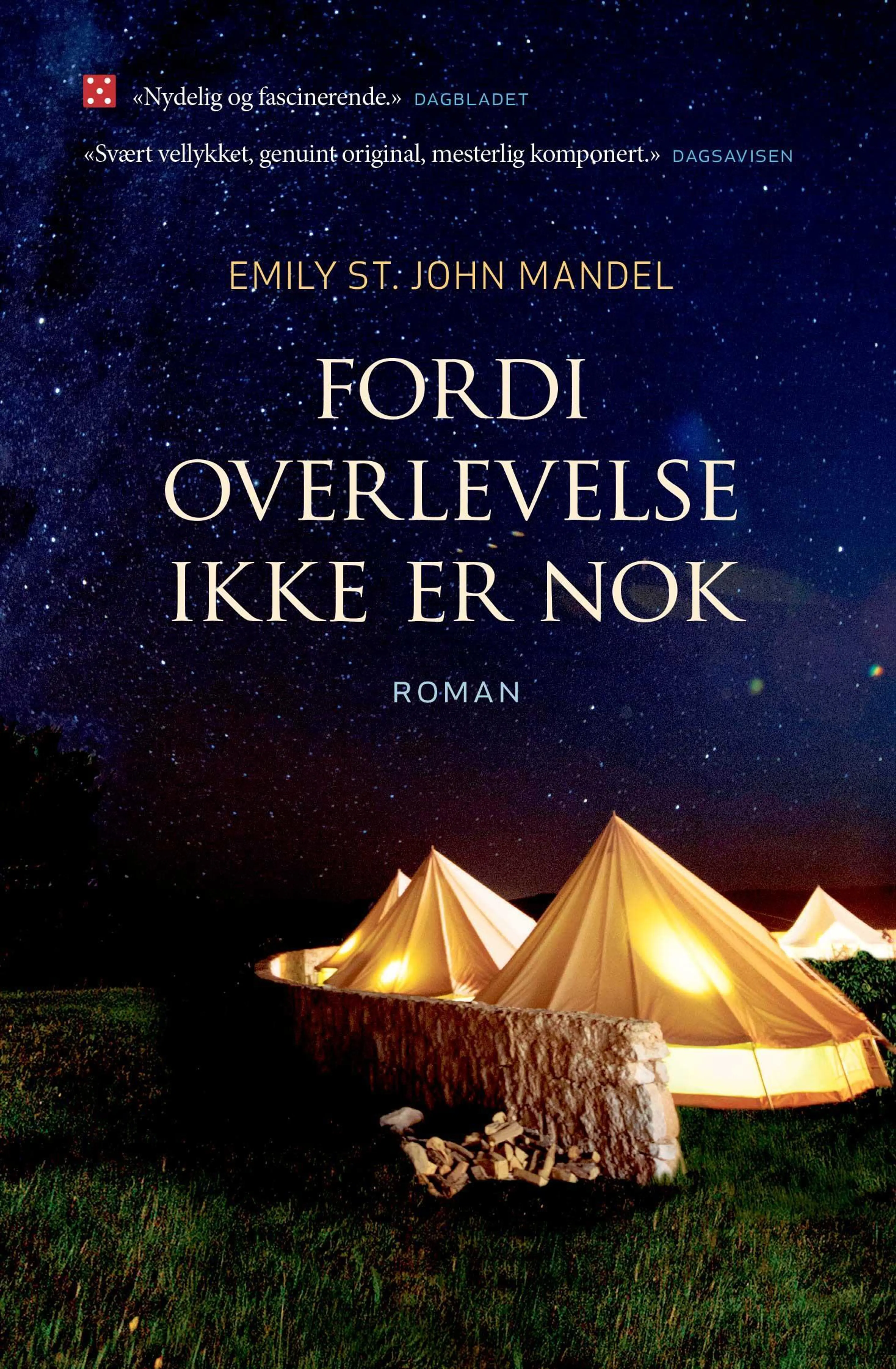 Omslag Fordi overlevelse ikke er nok av Emily St. John Mandel (Heftet)
