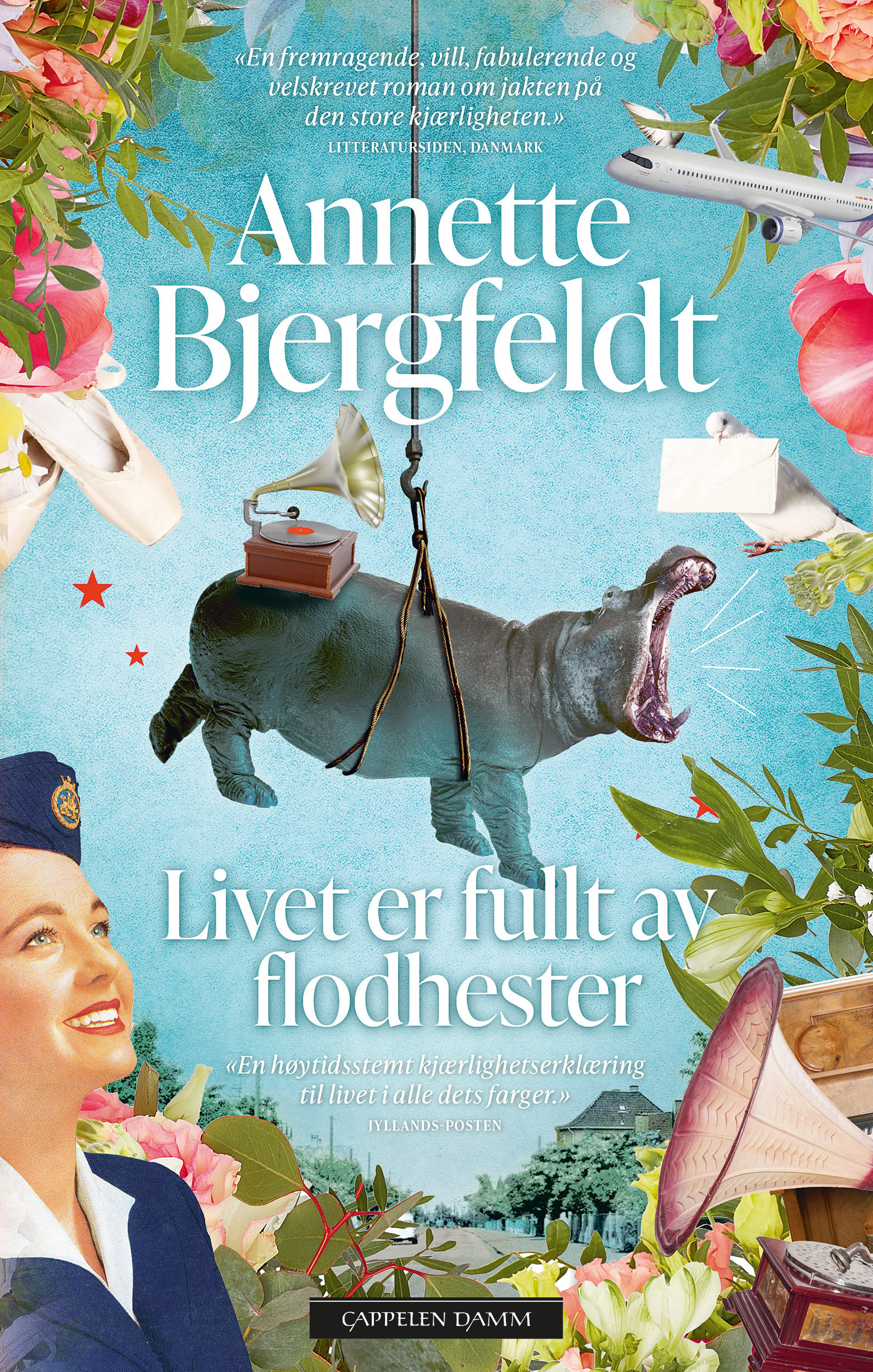 Omslag Livet er fullt av flodhester av Annette Bjergfeldt (Innbundet)