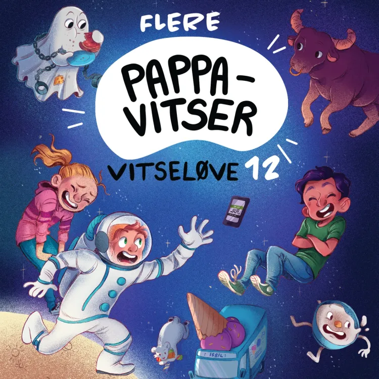 Omslag Vitseløve 12 - Flere pappavitser av Lise Dragland (Lydbok)