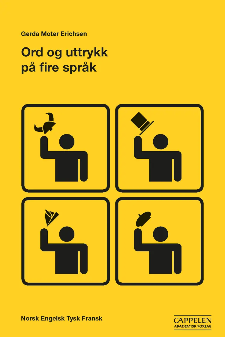 Omslag Ord og uttrykk på fire språk av Gerda Moter Erichsen (Heftet)