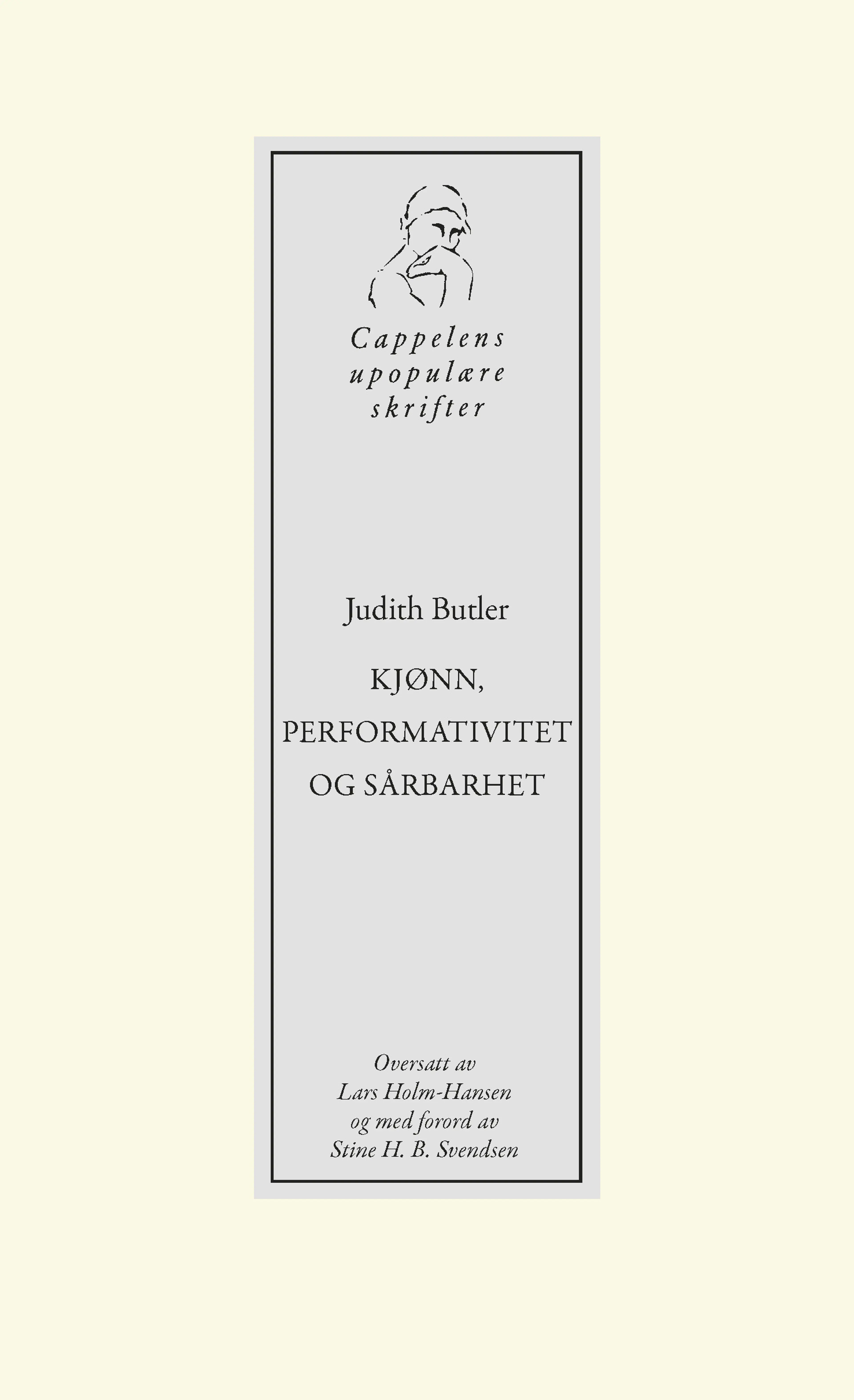 Omslag Kjønn, performativitet og sårbarhet av Judith Butler (Heftet)