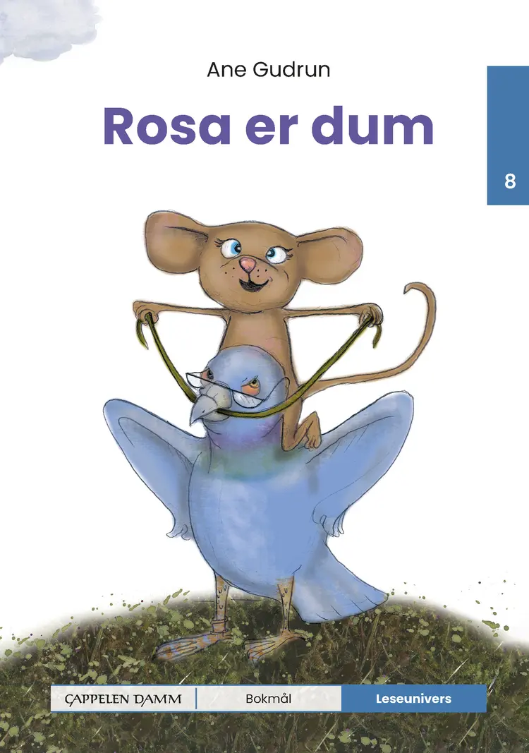 Omslag Leseunivers 8: Rosa er dum av Ane Gudrun (Innbundet)