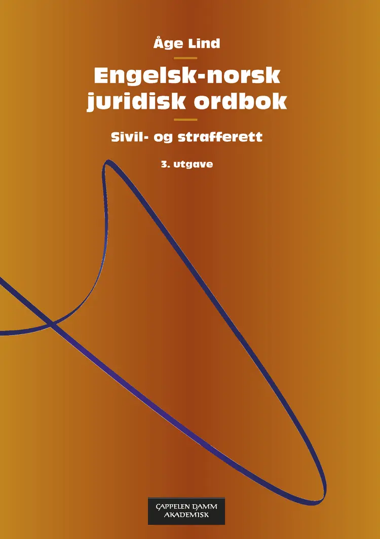 Omslag Engelsk-norsk juridisk ordbok av Åge Lind (Heftet)