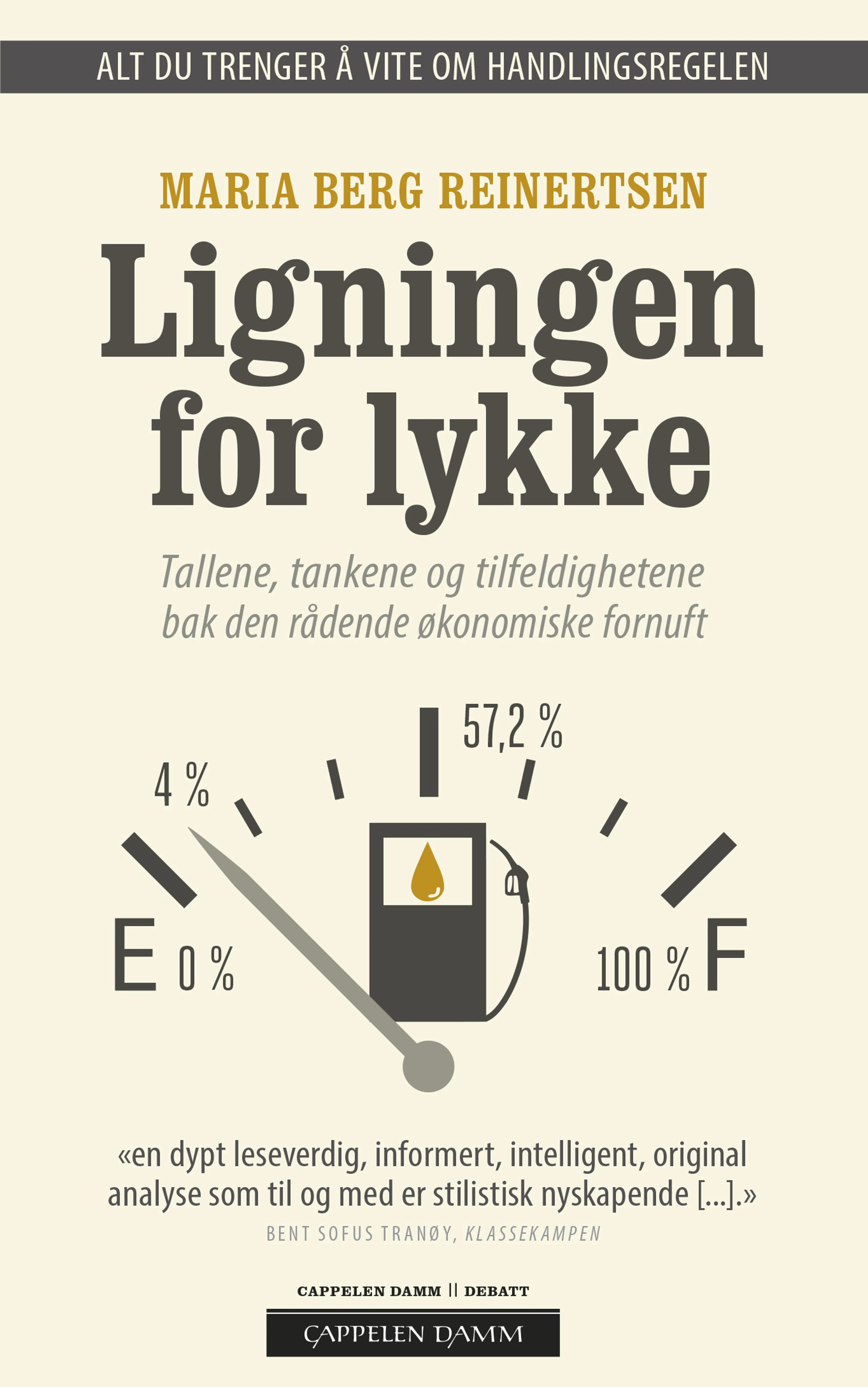 Omslag Ligningen for lykke av Maria Berg Reinertsen (Heftet)