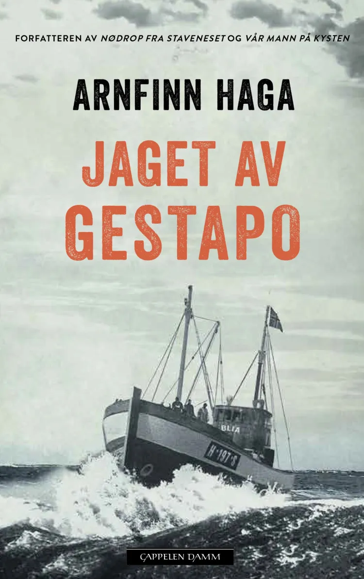 Omslag Jaget av Gestapo av Arnfinn Haga (Innbundet)