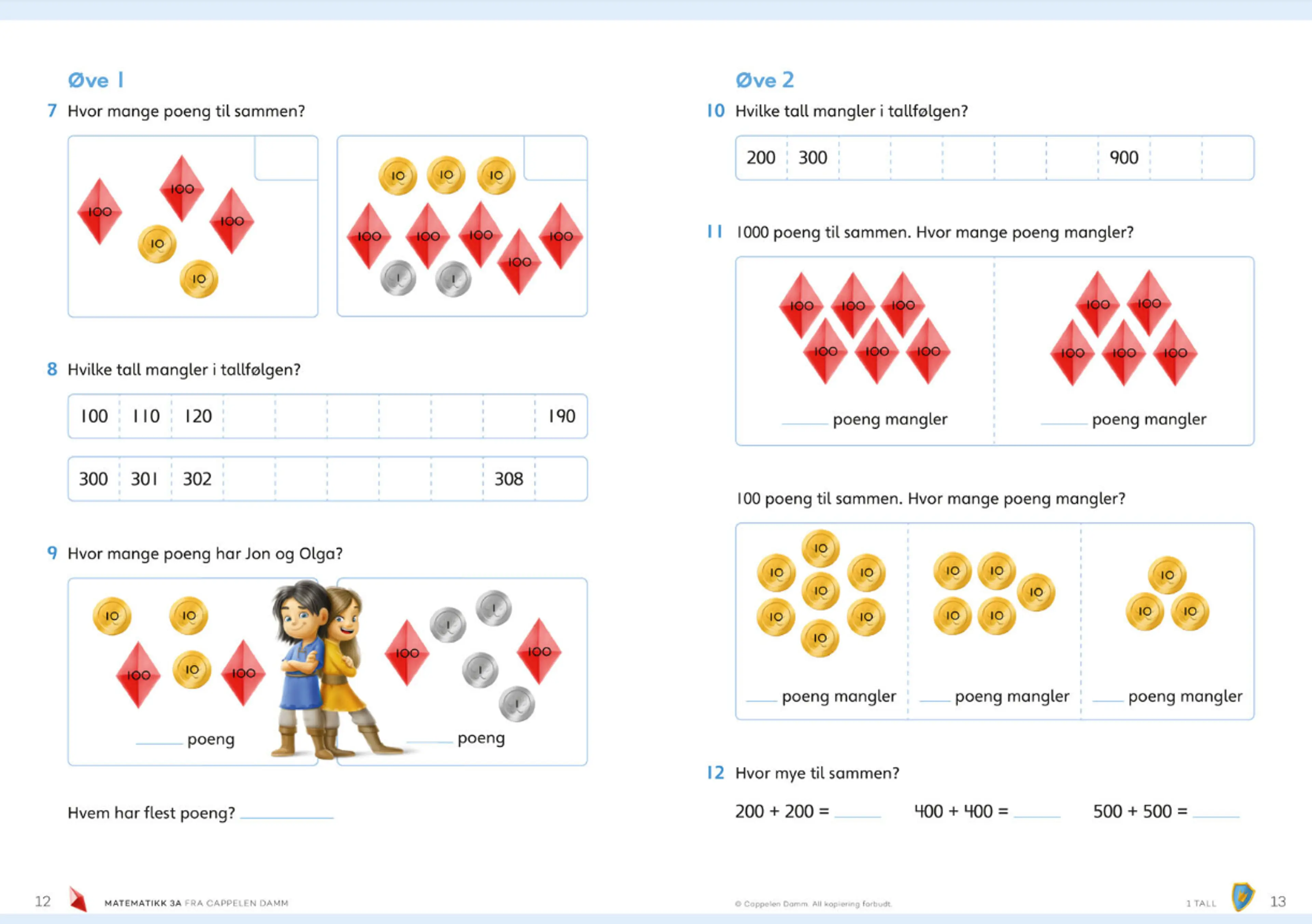 Øveoppgaver fra Matematikk 3A Grunnbok.