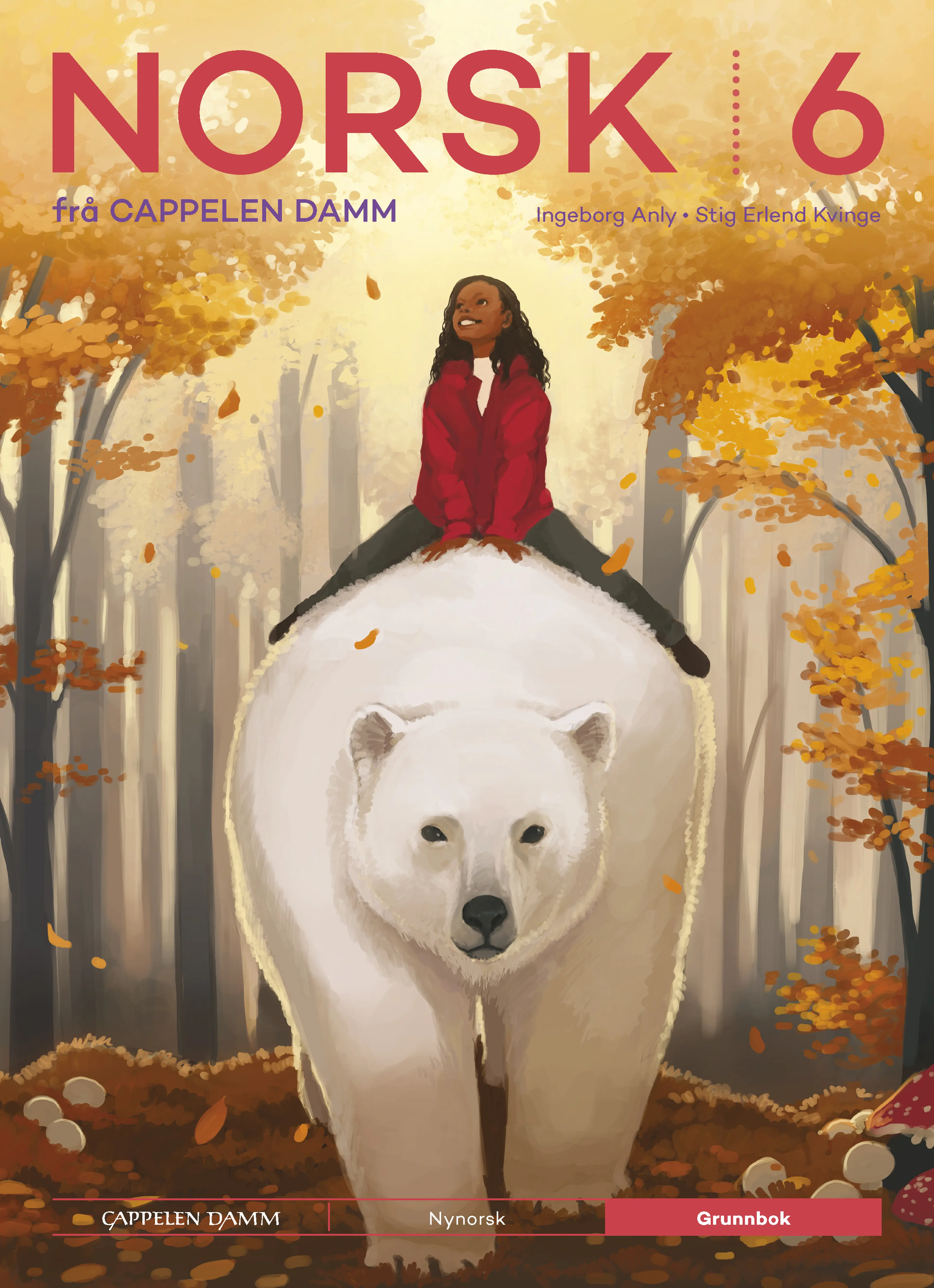 Omslag Norsk 6 frå Cappelen Damm Grunnbok av Ingeborg Anly og Stig Erlend Kvinge (Innbundet)