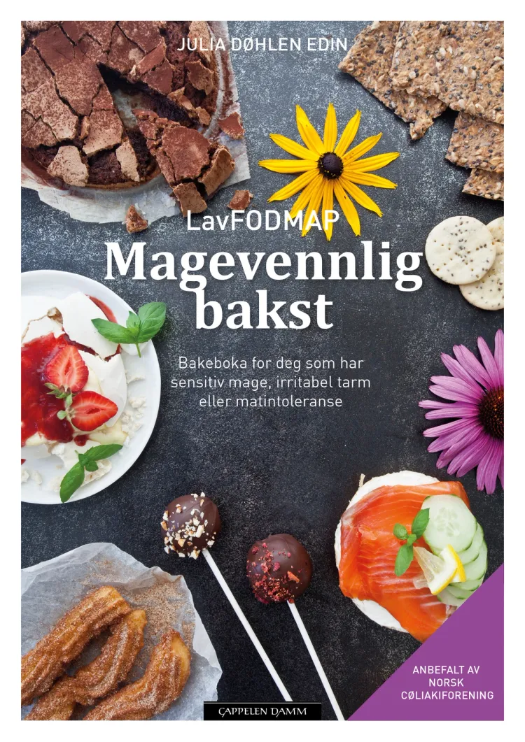Omslag LavFODMAP - Magevennlig bakst av Julia Døhlen Edin (Innbundet)