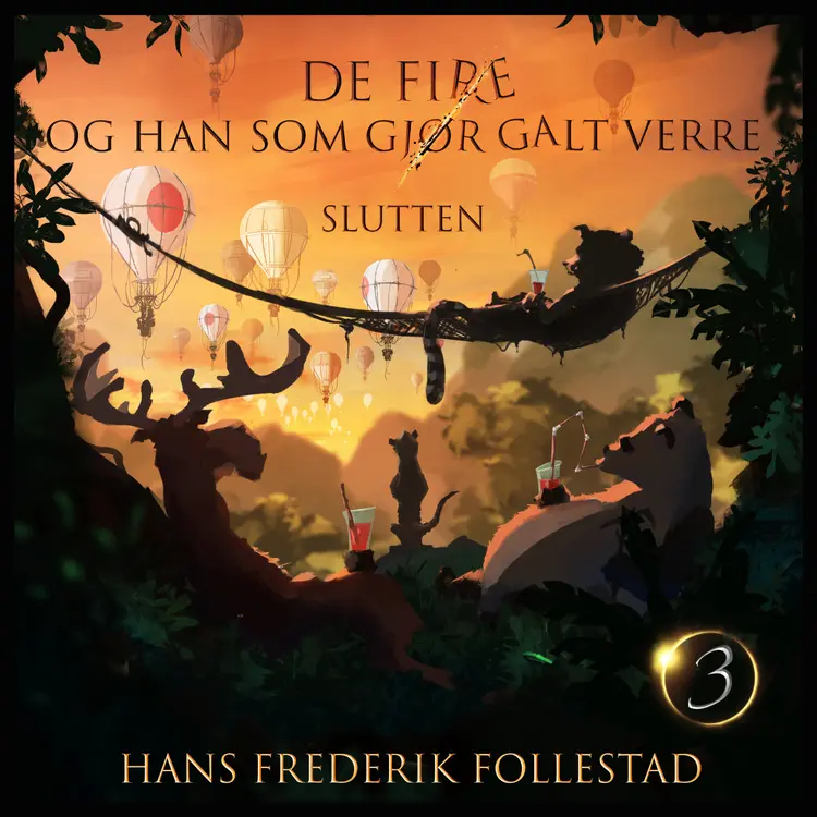 Omslag De fire og han som gjør galt verre - Slutten av Hans Frederik Follestad (Lydbok)