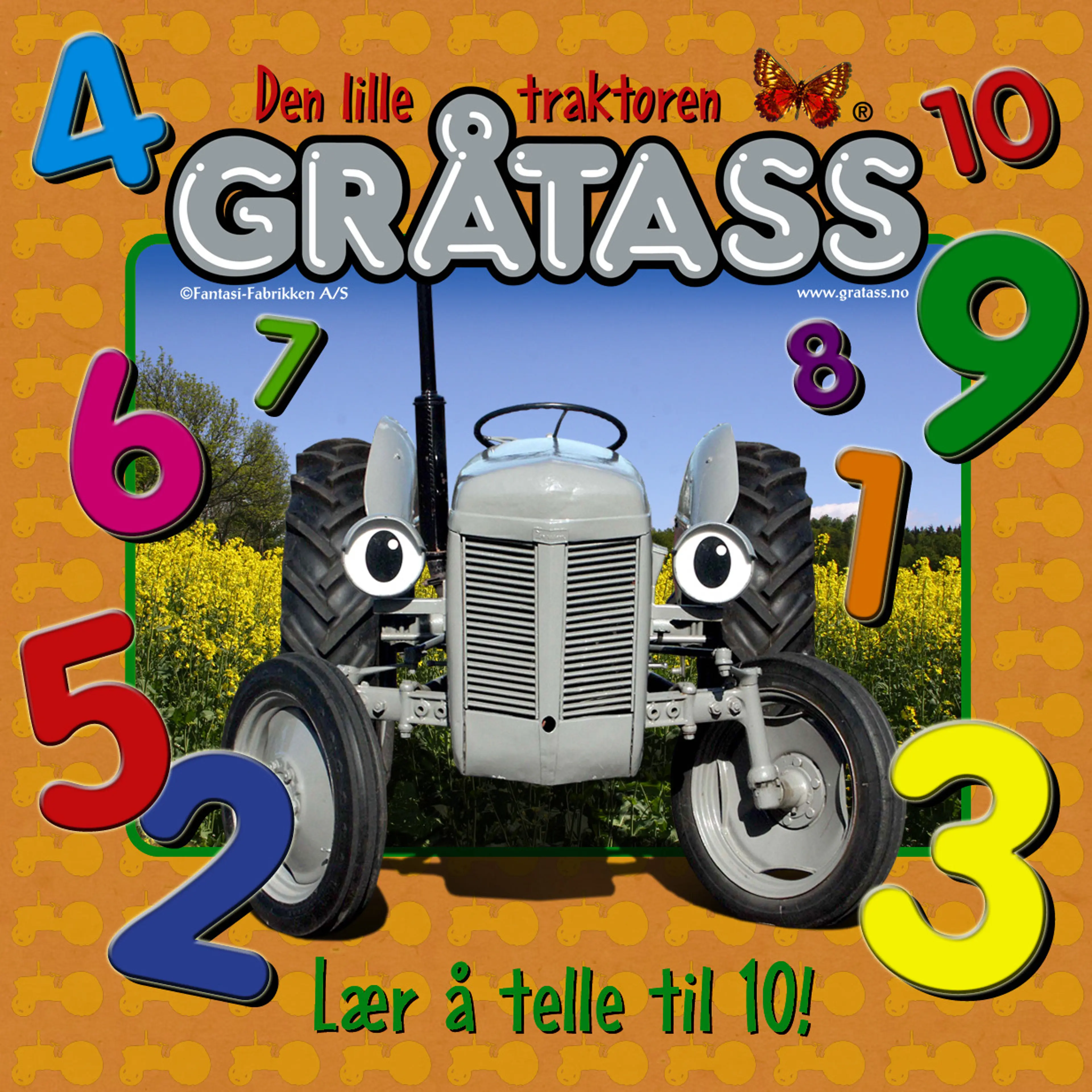 Omslag Gråtass - Lær å telle til 10! (Innbundet)