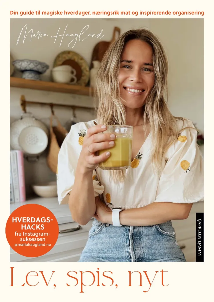 Omslag Lev, spis, nyt av Maria Haugland (Innbundet)