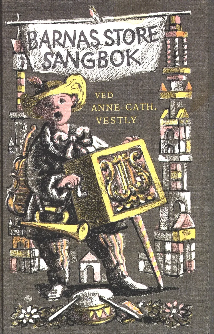 Omslag Barnas store sangbok av Anne-Cath. Vestly (Innbundet)