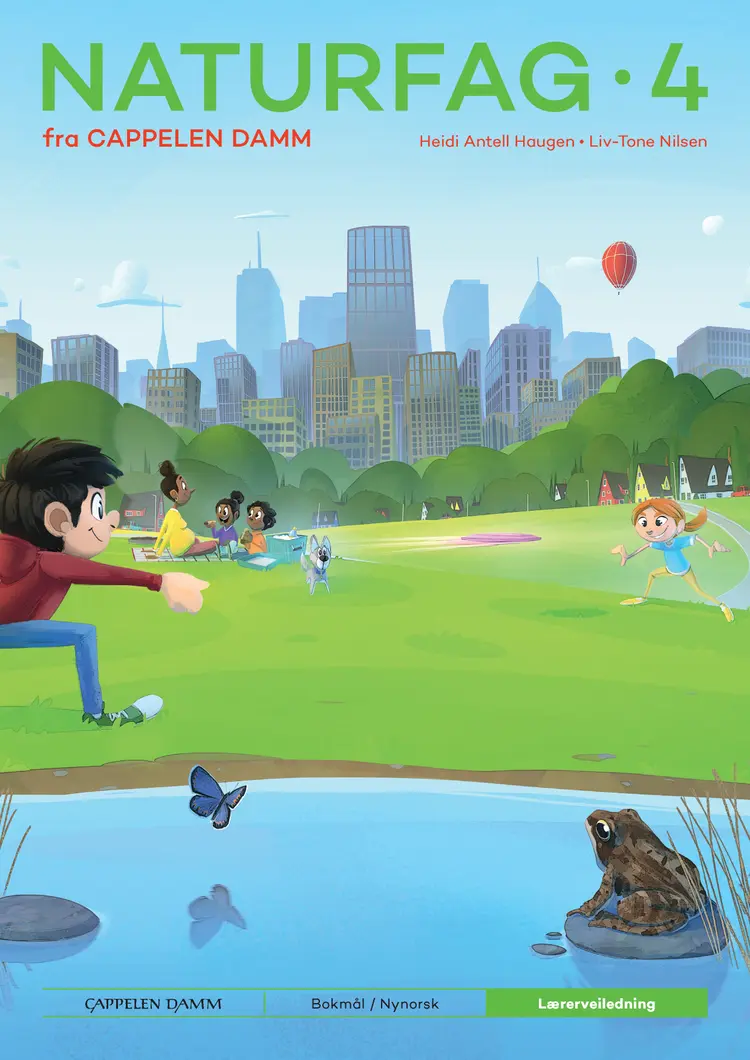 Omslag Naturfag 4 fra Cappelen Damm Lærerveiledning av Heidi Antell Haugen og Liv- Tone Nilsen (Ukjent)