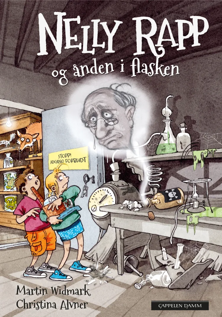 Omslag Nelly Rapp og ånden i flasken av Martin Widmark (Innbundet)