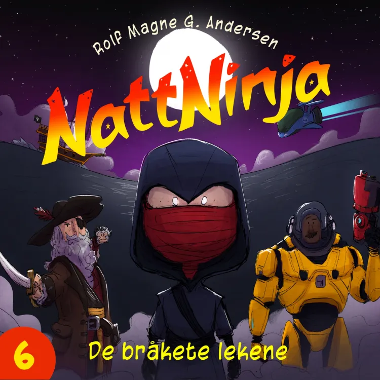 Omslag Nattninja - De Bråkete Lekene av Rolf Magne G. Andersen (Lydbok)