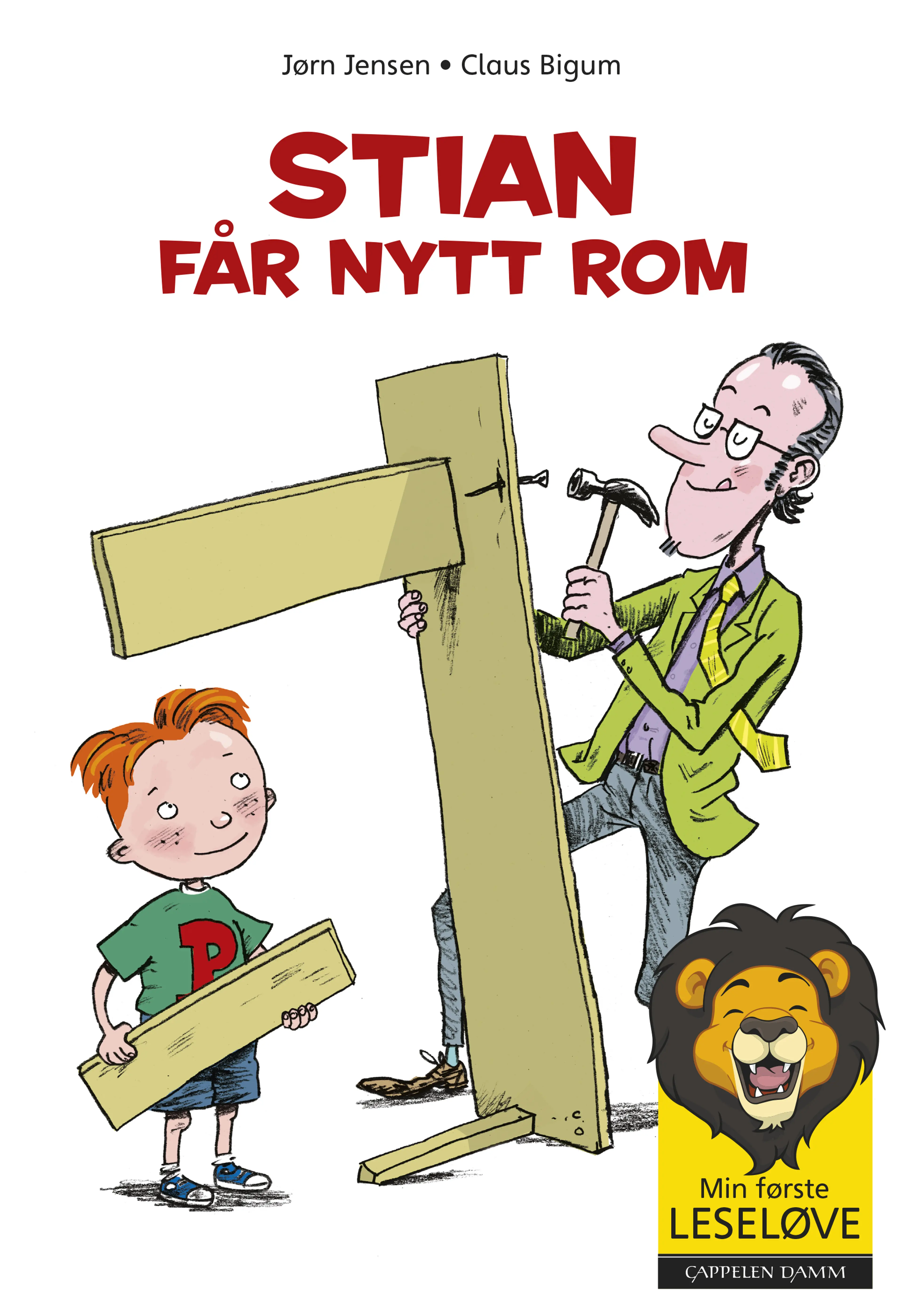 Omslag Min første leseløve - Stian får nytt rom av Jørn Jensen (Innbundet)