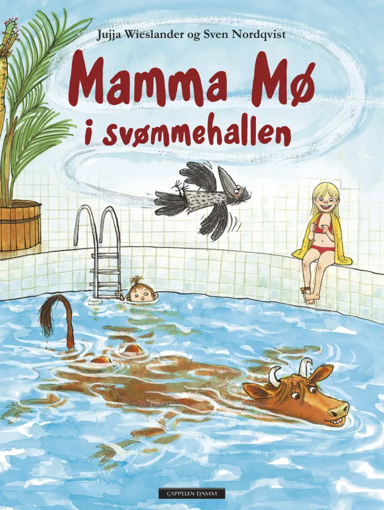 Omslag Mamma Mø i svømmehallen av Jujja Wieslander (Innbundet)