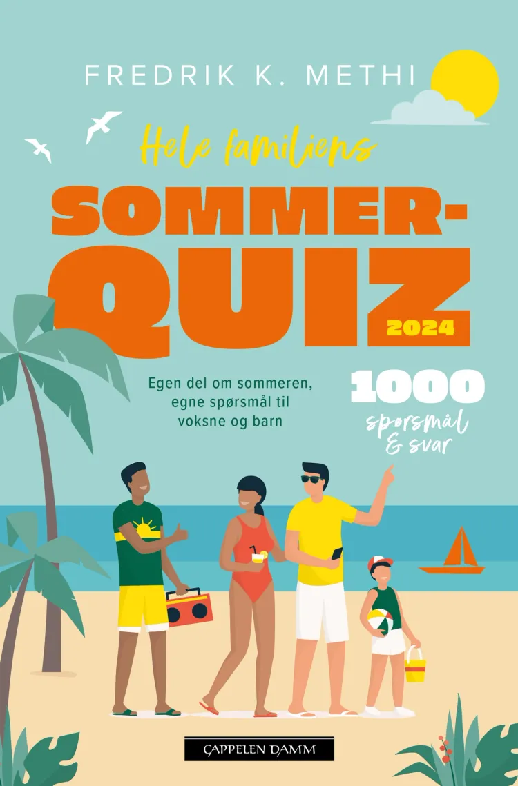 Omslag Hele familiens sommerquiz 2024 av Fredrik K. Methi (Heftet)