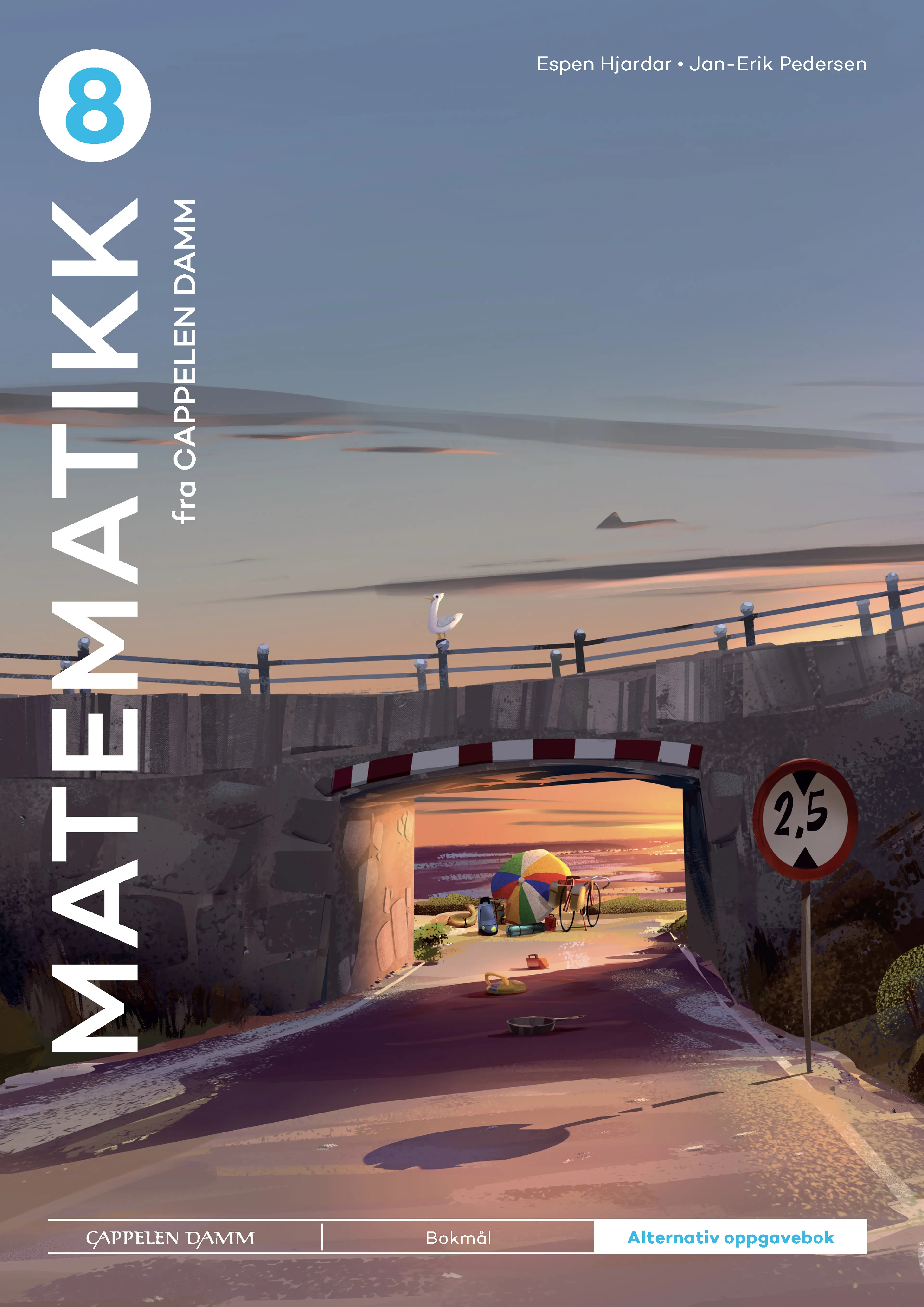 Omslag Matematikk 8 fra Cappelen Damm Alternativ oppgavebok av Espen Hjardar og Jan-Erik Pedersen (Heftet)