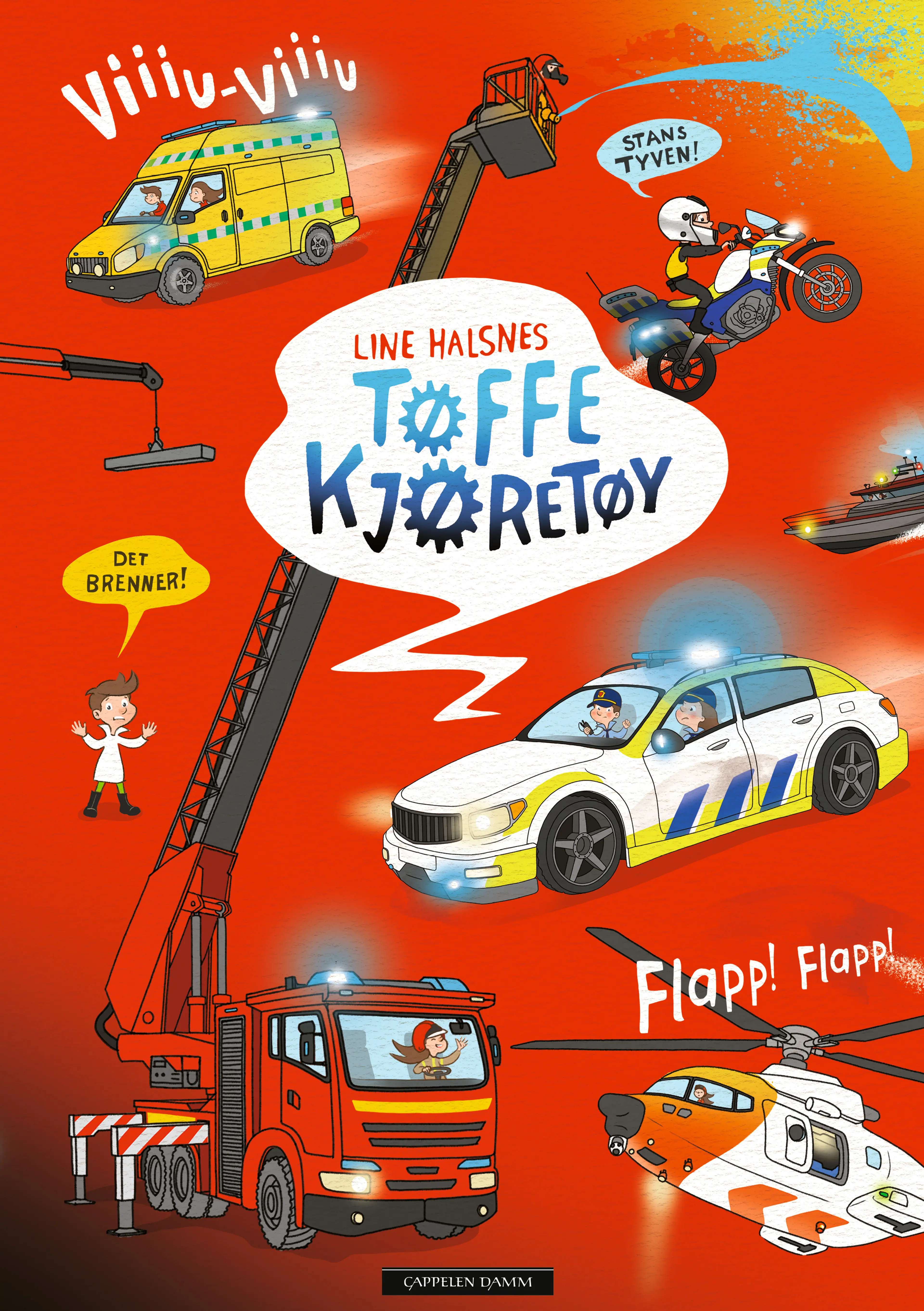 Omslag Tøffe kjøretøy av Line Halsnes (Ebok)