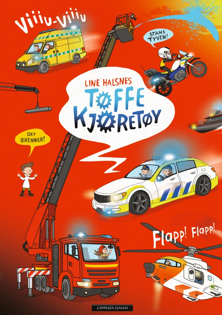 Omslag Tøffe kjøretøy av Line Halsnes (Innbundet)