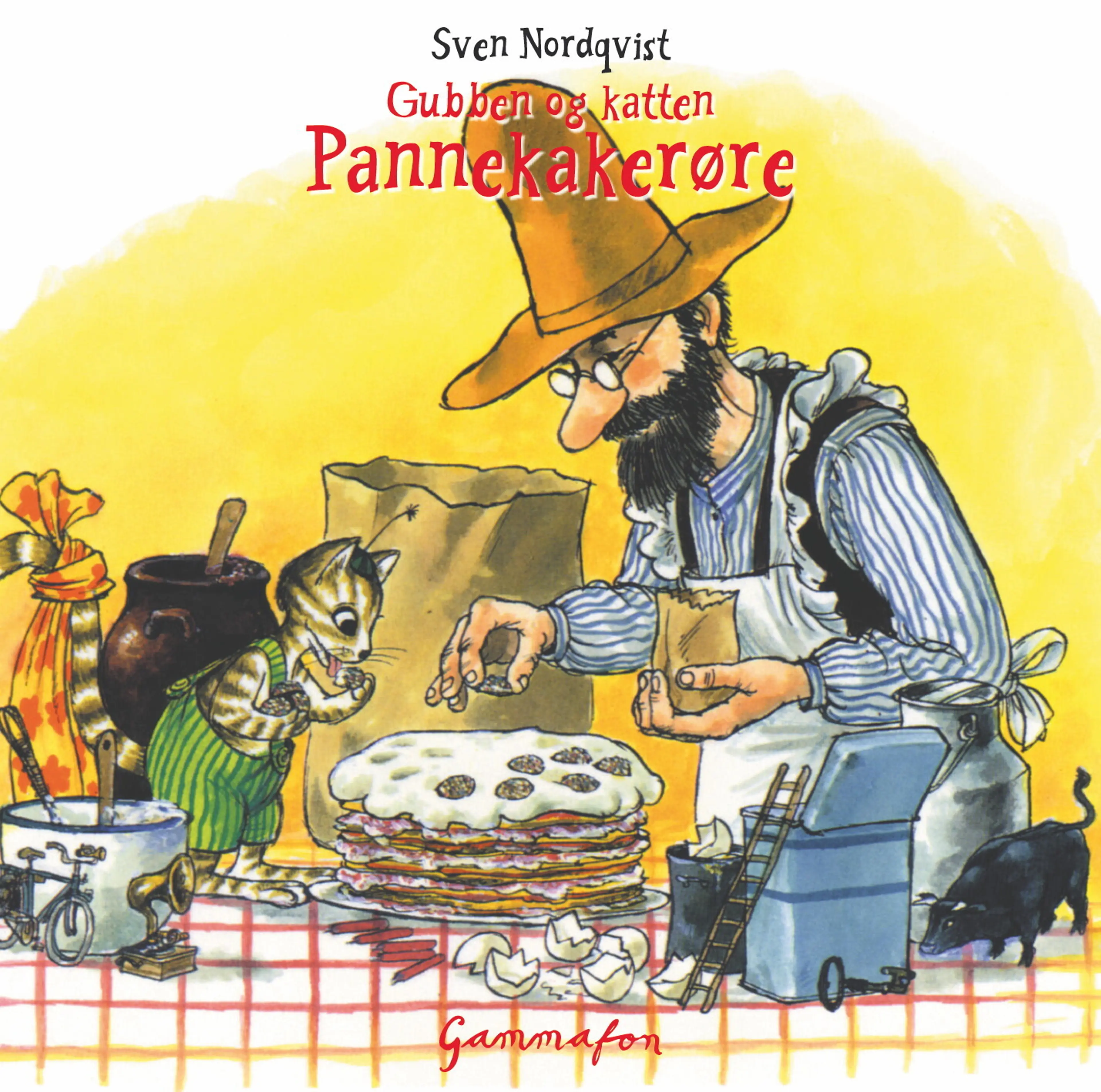 Omslag Gubben og katten - Pannekakerøre av Sven Nordqvist (Lydbok)