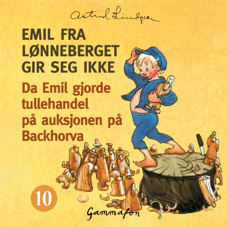 Omslag Da Emil gjorde tullehandel på auksjonen på Backhorva av Astrid Lindgren (Lydbok)