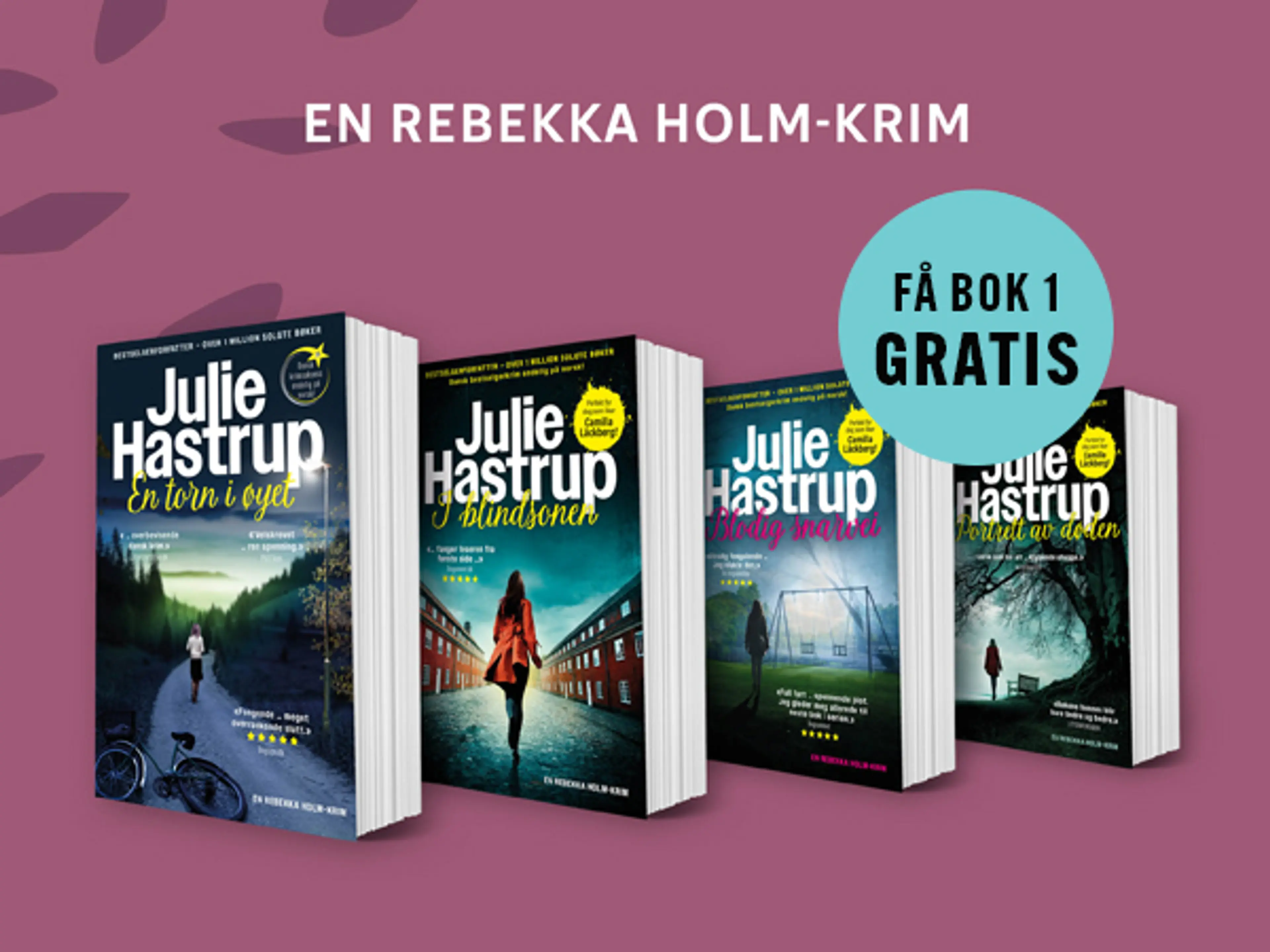 De fire første bøkene i serien om Rebekka Holm